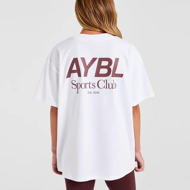 Haute qualité femmes hommes mode lettre impression sport Fitness à manches courtes T-Shirt col rond T-Shirt hauts unisexe T-Shirt vêtements 1