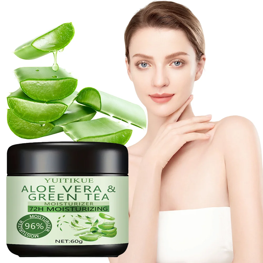 Aloe Vera Green Tea Moisturizing Cream, deeply nourishes the skin, suitable for dry and rough skin, for daily hand and foot care