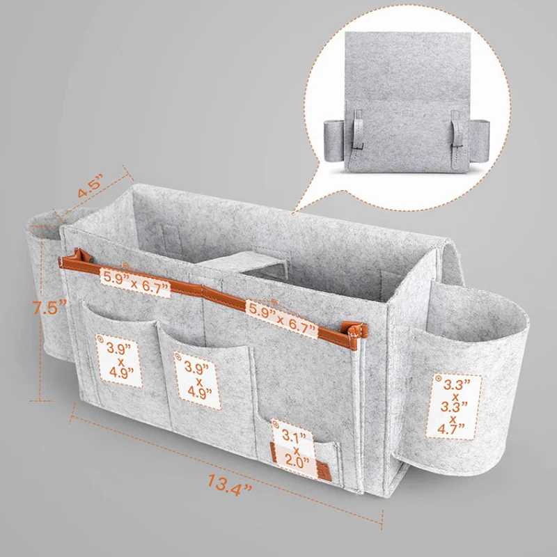Фетровый прикроватный органайзер для хранения, фетровый Карманный Настольный органайзер для хранения в гостиной, спальне, кровати, подвесная сумка для хранения, дорожная сумка, органайзеры