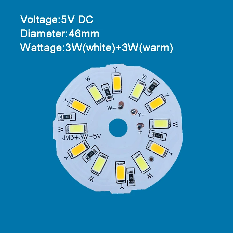 5V 12V Low Voltage SMD Led Chip Tri-color Segmented two-color Lamp Light Board Bulb Round Light Source