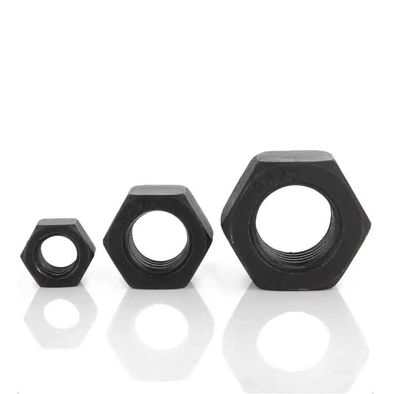 Description Picture 4 of item1~100Pcs BlackHexagon Nut M2 M2.5 M3 M3.5 M4 M5 M6 M8 M10 M12 M16 M18 M22 M24 M27 M30 Hex Nuts DIN934 BlackGrade 8 High Strength