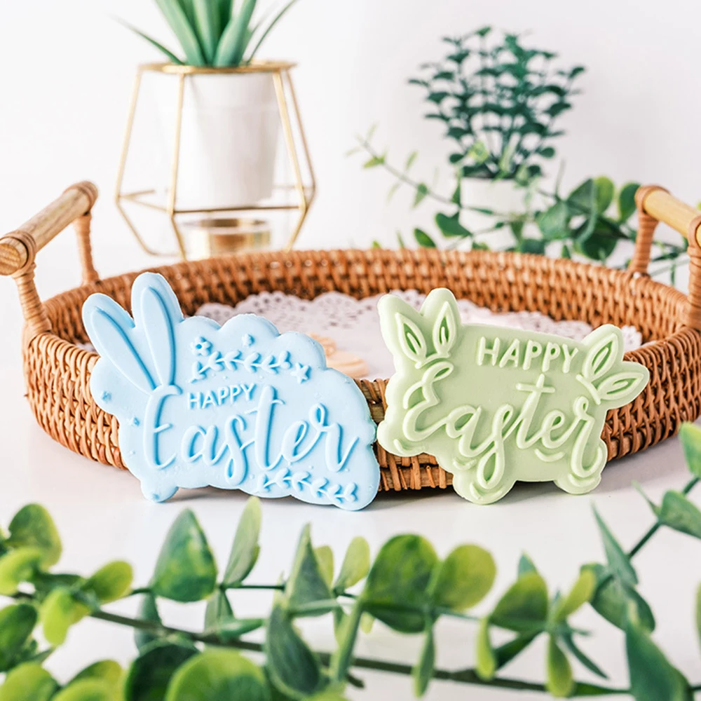 Happy Easter Cookie Molds Fondant Cutter DIY Baking Decorating Tools Kitchen Supplies