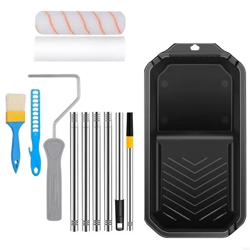 New Small Paint Roller Set for Wall and Cabinets with Foam Edges Daily Use