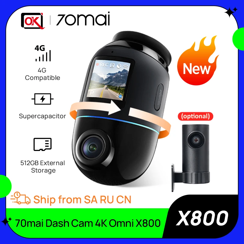 神*好様 【美品】70mai Dash Cam Omni (モデル: X200) 70mai Dash Cam X200 Omni 360° Full View Camera Car DVR Built