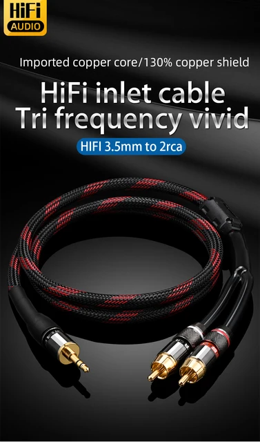 Cable Auxiliar CABLE DE AUDIO RCA 2X1 PLUG LARGO