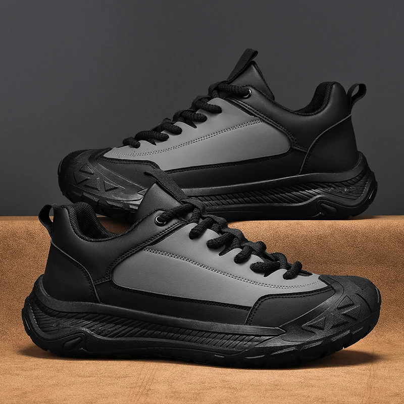 New  Men's Autumn Shoes Thickened Men's Shoes Outdoor Non-Slip Waterproof Men's Casual Sports Hiking Shoes 2