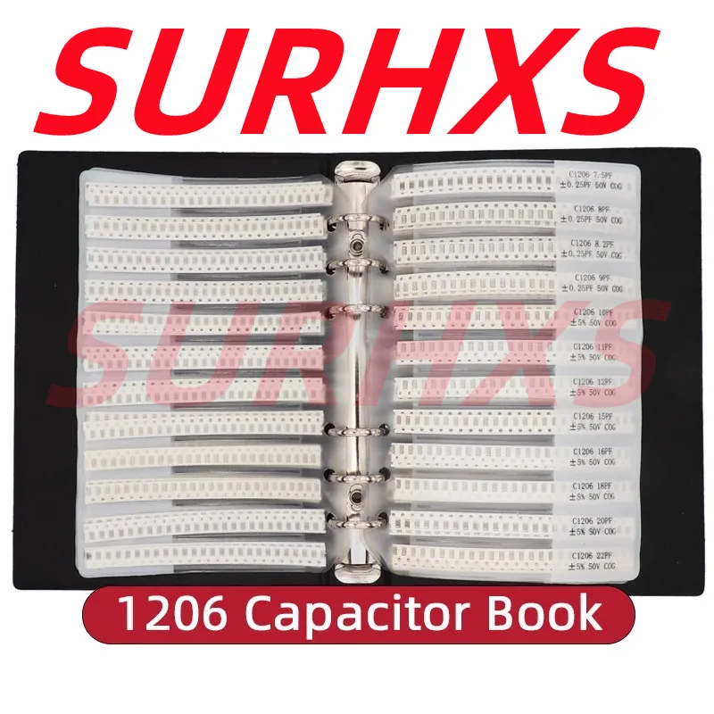 1206 Smd Capacitor Sample Book 80valuesx50pcs=4000pcs 0.5pf1uf