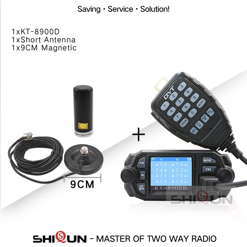 2 way radios long range QYT KT-7900D KT-8900D Car Radio Mini Amateur Mobile Transceiver Quad Band 144/220/350/440MHZ 25W Car Mobile Walkie Talkie 10 KM 50 mile walkie talkie