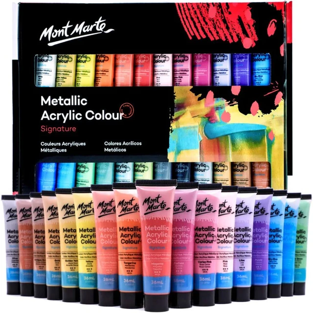 Mont Marte 36 Acrylic Signature Paint Set REVIEW 