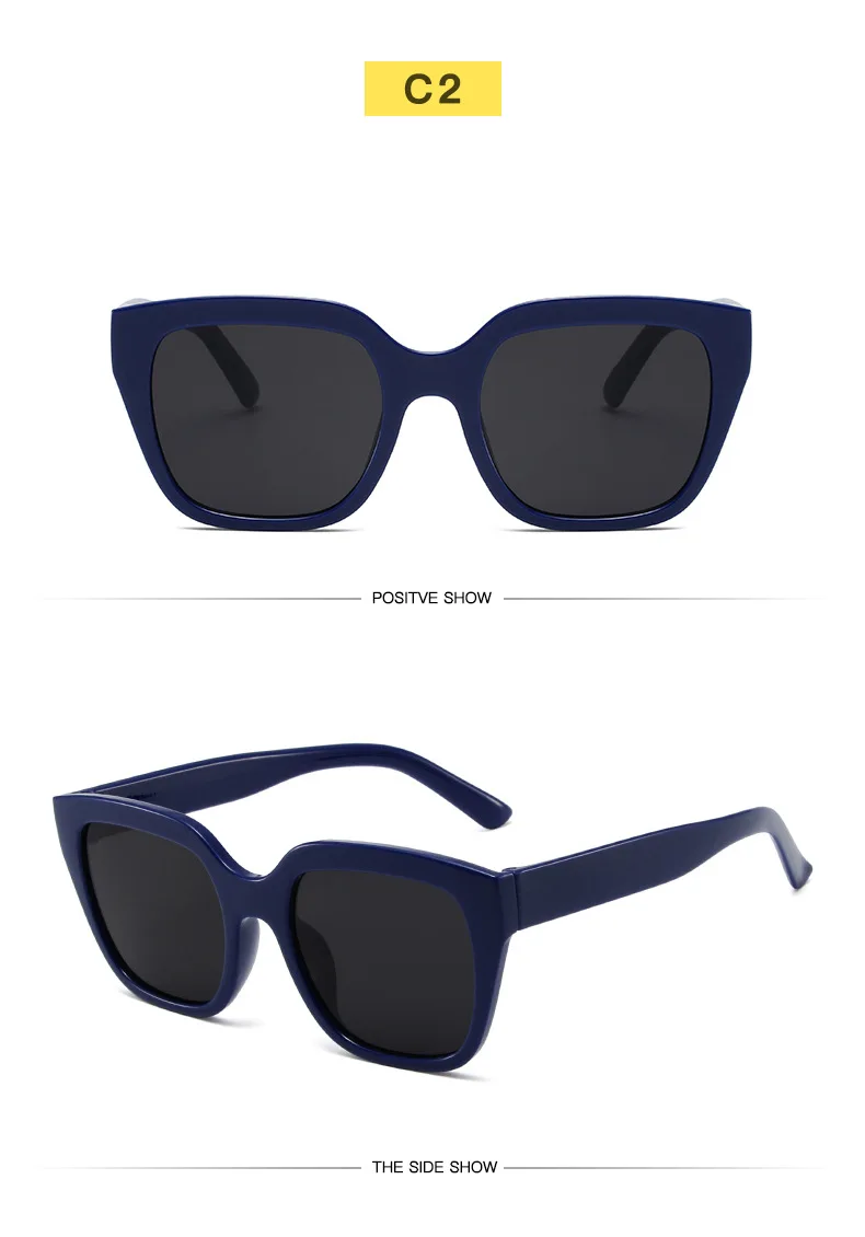 Occhiali da sole quadrati retrò donna tendenza colori candy_voghion.com