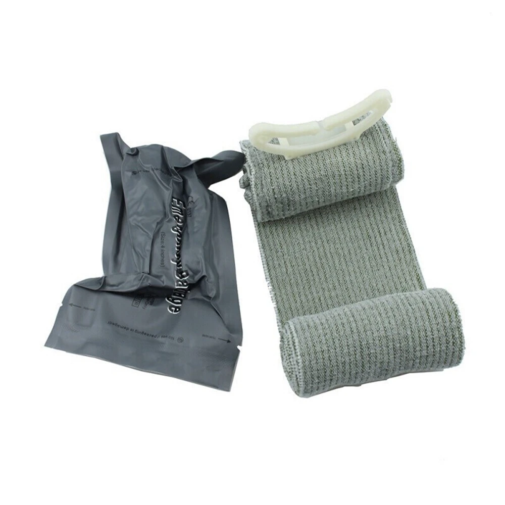 

First Aid Wound Emergency Medical Bandage Trauma Dressing Elastic Combat Israel Tactical Anti-blood Bandage 4/6inch Survival Kit