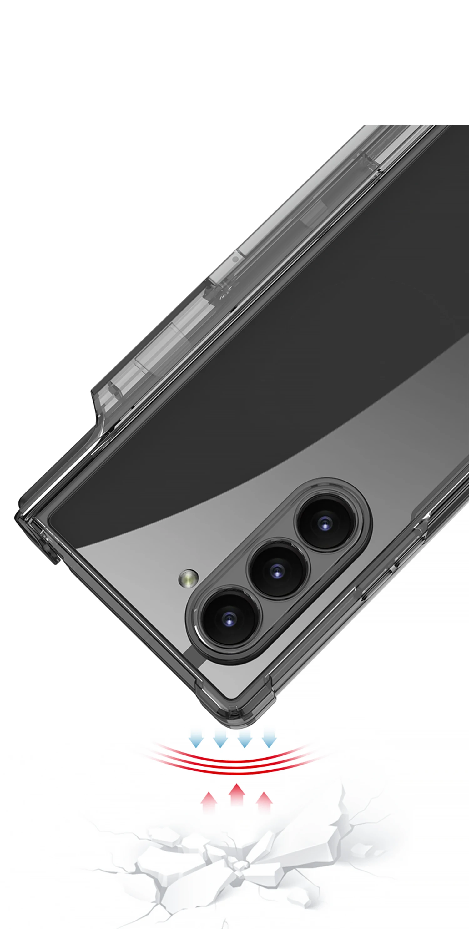 Transparent Airbag Screen Protective Case for Samsung Galaxy Z Fold 6 Fold6 Case
