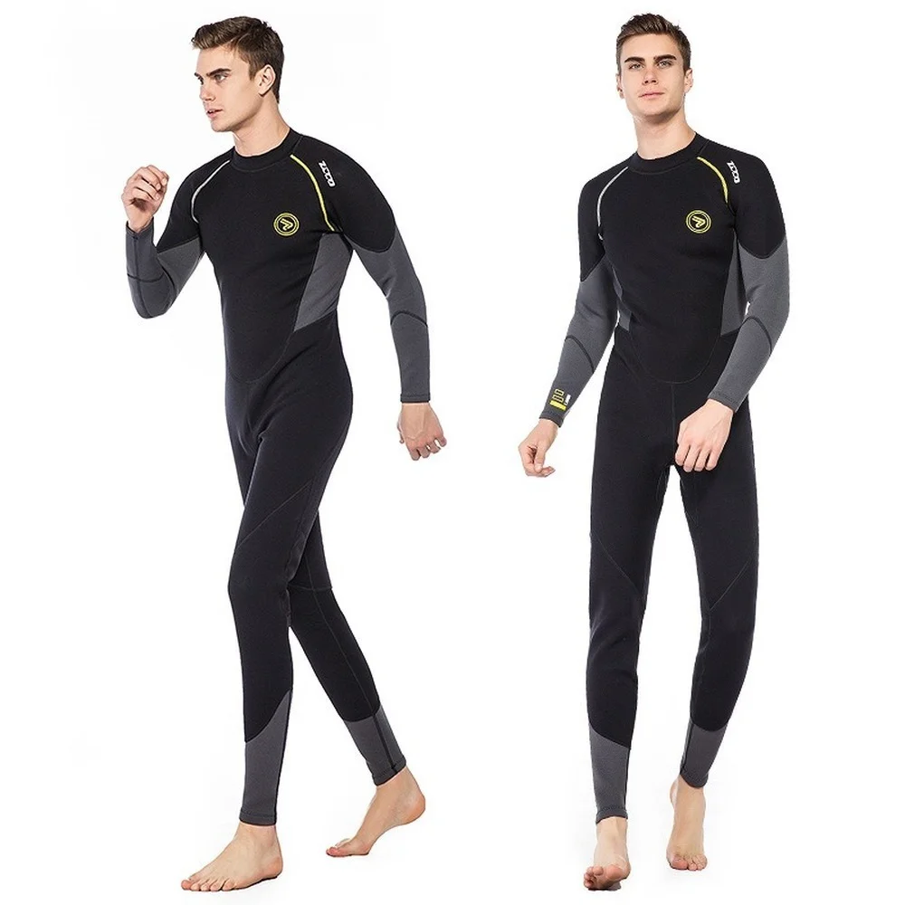 

2023 New 3mm Autumn and Winter Men's Long Wetsuit Neoprene Thermal Fleece Lining Outdoor Swimming Snorkeling Surfing Wetsuit