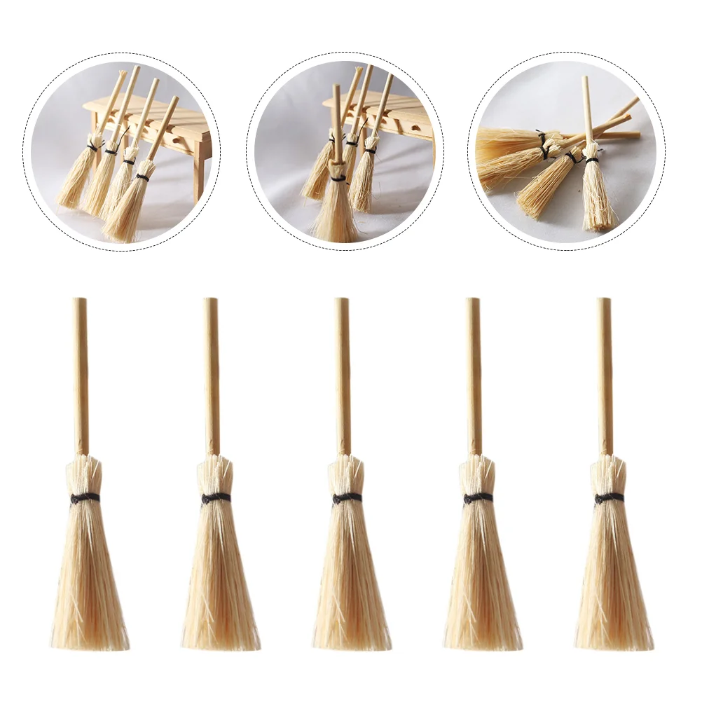 

Creative Doll House Decorations Mini Broom Ornaments Children Toy Props