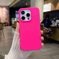Premium Shockproof Liquid Silicone Phone Case with Protective Box Cover - iPhone 13 (Firefly Rose)