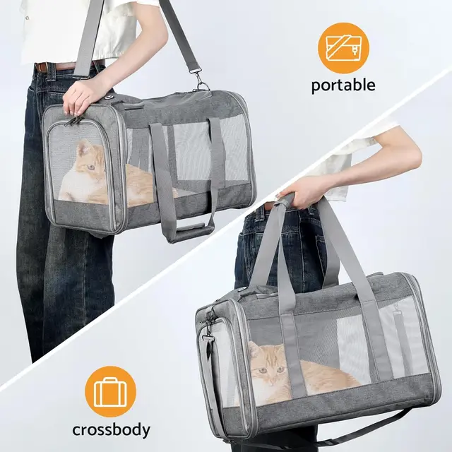 Airline Approved Soft Pet Carrier for Cats & Dogs – Breathable Travel Bag with Support Board 6