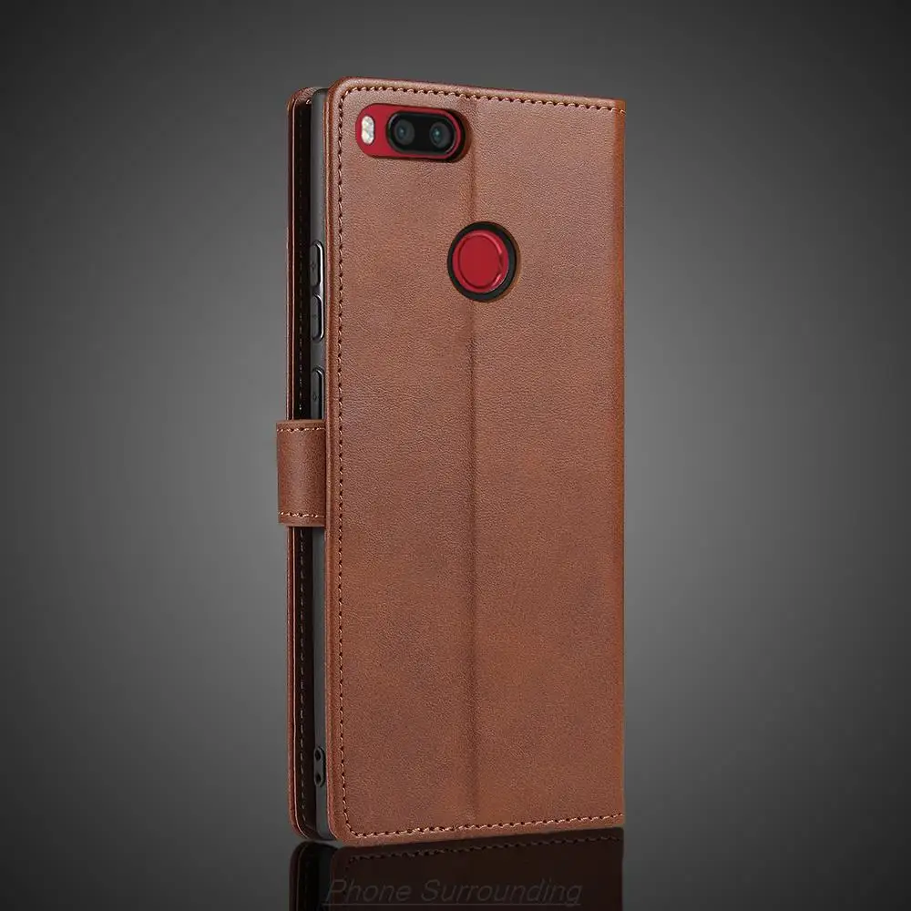 Premium PU Leather Wallet Flip Case - Retro Protective Holster with Lanyard