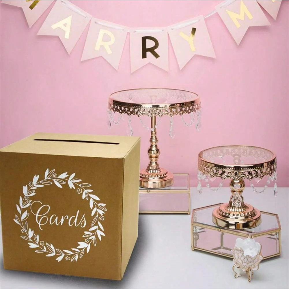 Kraft Card Box Wedding Favors Box Cardboard Receiving Money Holder Wedding Reception Birthday 1PC
