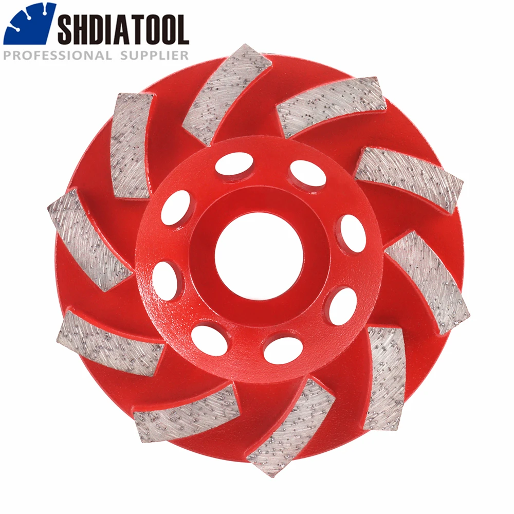 SHDIATOOL Diameter 4"/100mm Diamond Grinding Cup Wheel For Concrete Grinding Disc Wheel, Segmented Turbo Type Diamond Wheel
