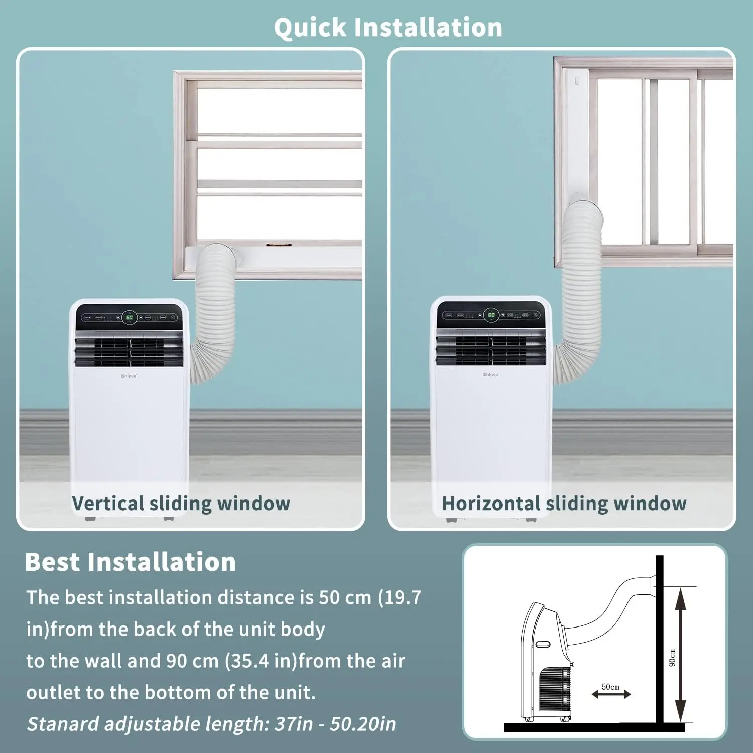 10,000 BTU Portable Air Conditioner, Portable AC Unit with Built-in Cool, Dehumidifier & Fan Modes for Room up to 300 sq.ft, RC 4