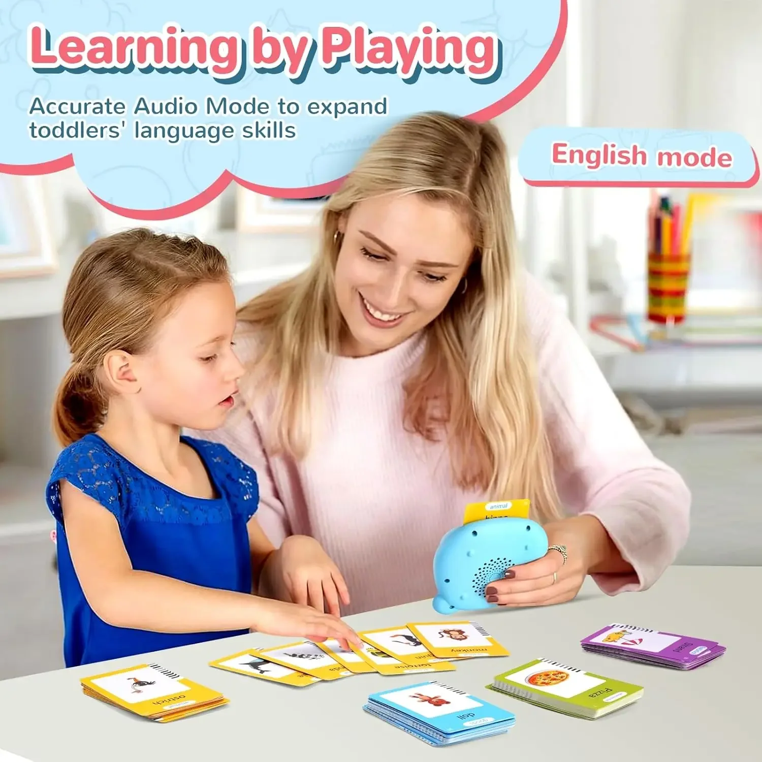 Plastic Electronic Talking Flash Cards for Kids Educational Toys