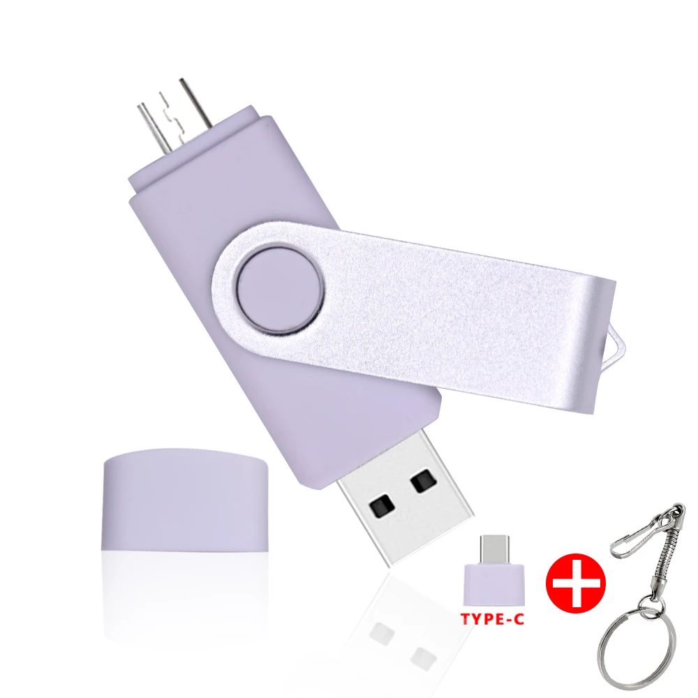 USB Flash Drive Flash Drive High Speed Pendrives OTG USB 2.0 PC&Smartphone 8GB 16GB 32GB 64GB Metal Customize Memory Stick 10pcs Free
