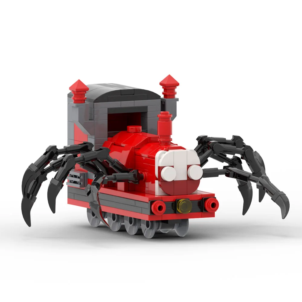 Moc horror jogo choo-choo charles ônibus comedor blocos de construção trem  aranha monstro figuras tijolos