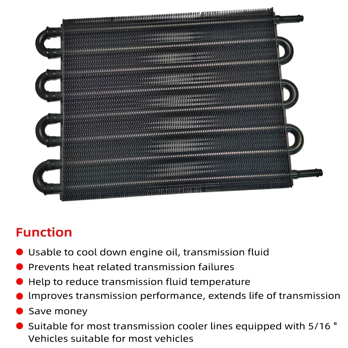 8 Row 6 Row 4 Aluminum Remote Transmission Oil Cooler Auto-Manual Radiator Converter Kit oil cooler kit aluminum radiator aluminum radiator kit