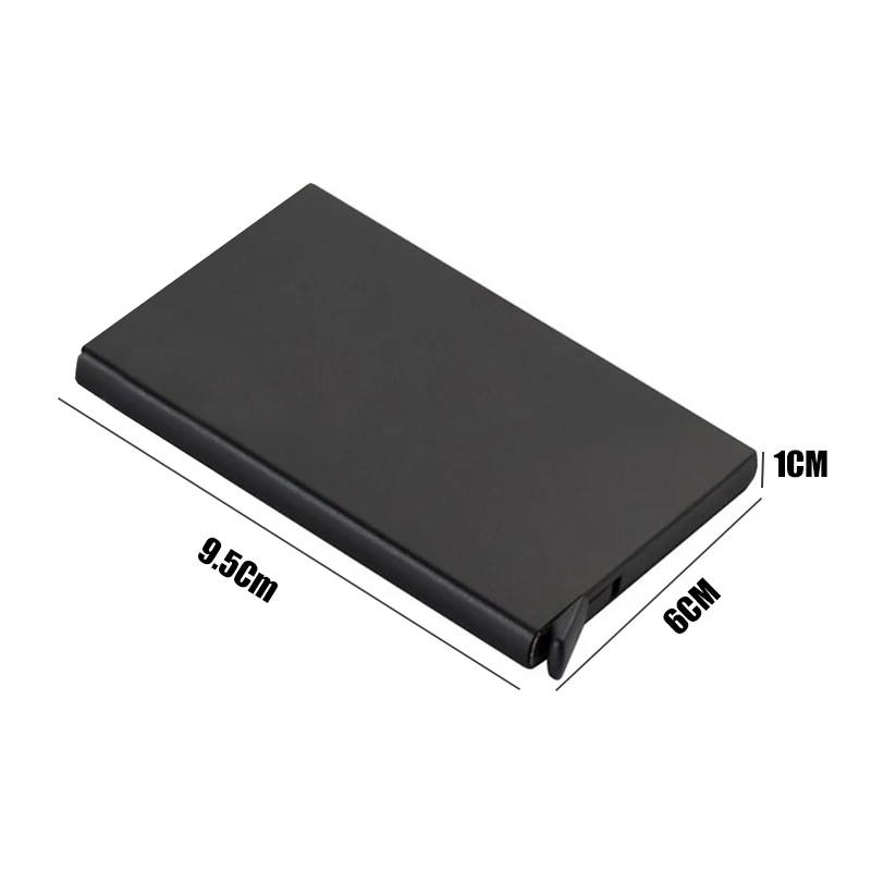 Anti-theft ID Credit Card Holder Thin Aluminium Metal RFID Wallets Pocket Case Automatic Pop Up Bank Women Men Credit Card Box wallet card holder card holder credit card holder