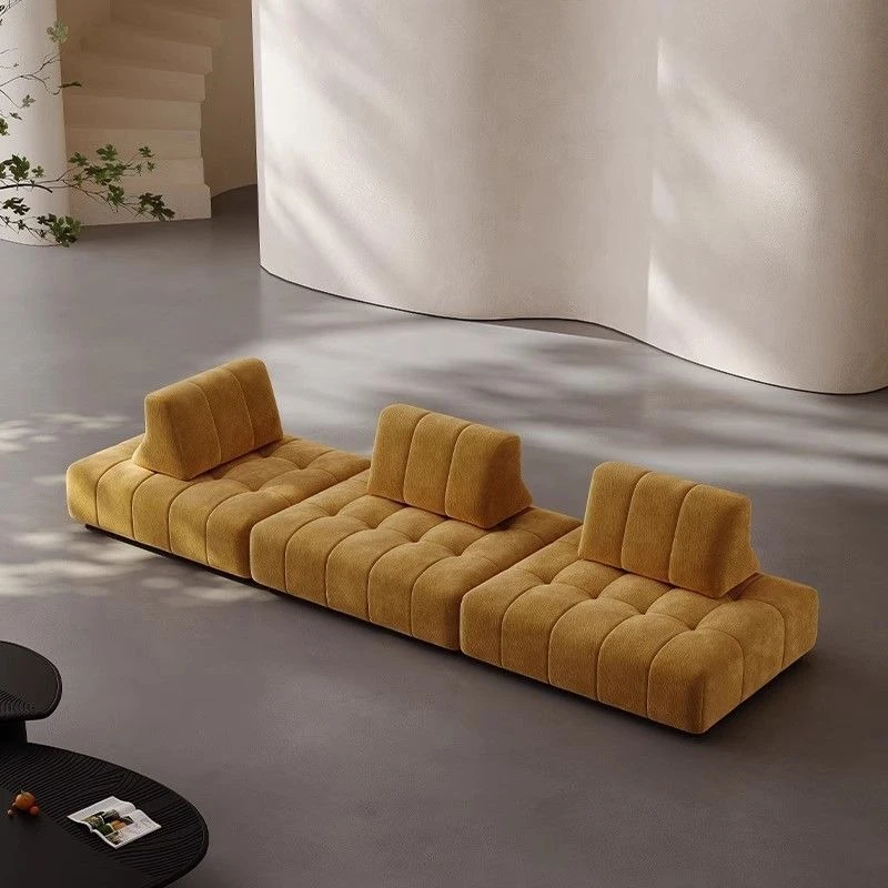 Italian Minimalist Cream Style Upgraded Pure Sponge Fabric Sofa Small Apartment Living Room Modular Free Combination Couch