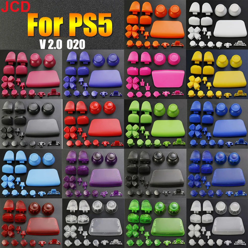 

JCD 1set V2 2.0 For PS5 V2.0 020 Controller D-pad Share Buttons Kit Key Replacement Shell Case Cover L1 R1 L2 R2 Joystick Cap