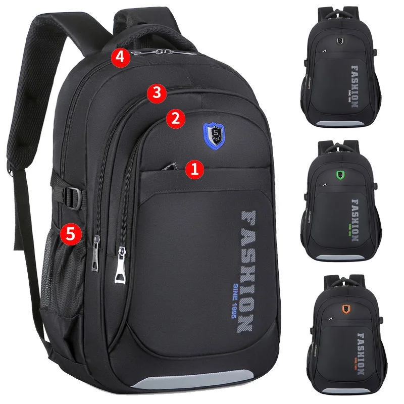 

Large Capacity Backpack Men College Student High School Bags for Teenagers Boys Nylon Back Pack Laptop 15.6 Inch