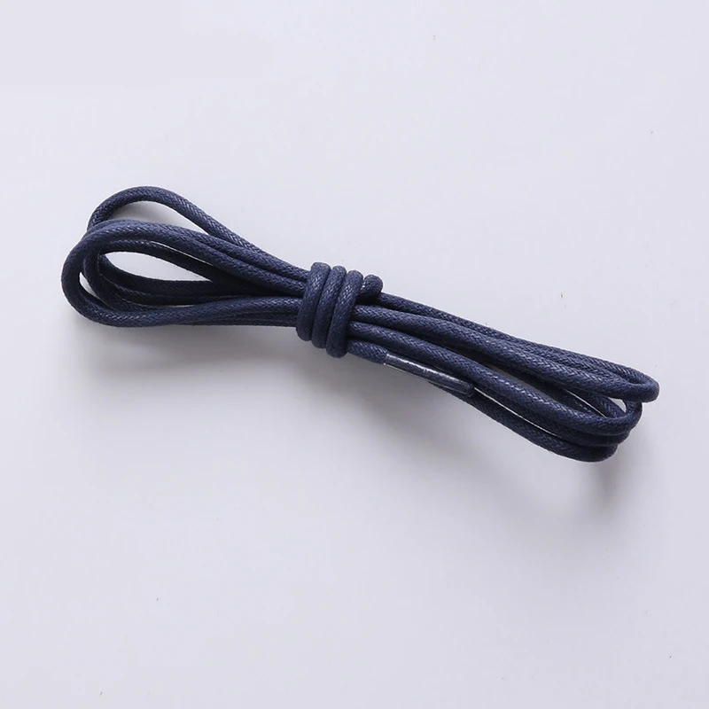 Premium Round Waxed Shoelaces for Leather Shoes and Boots - Thin and Waterproof
