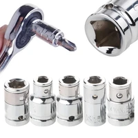 Hex Socket Bit Chamfer Converter 1/4 3/8 1/2 Square Drive To 1/4 Screwdriver Bit Adapter For Rachet Wrench Repairing Hand Tools 1