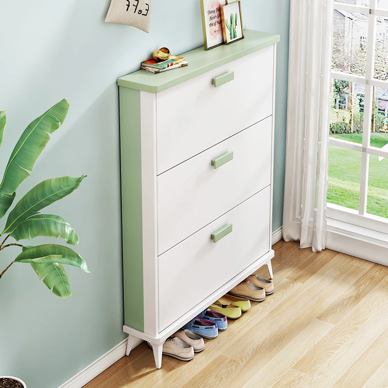 

Hallway Thin Shoe Cabinet Sideboards Space Saving Shoe Rack Storage Auvents Display Organizador De Zapatos Salon Furniture