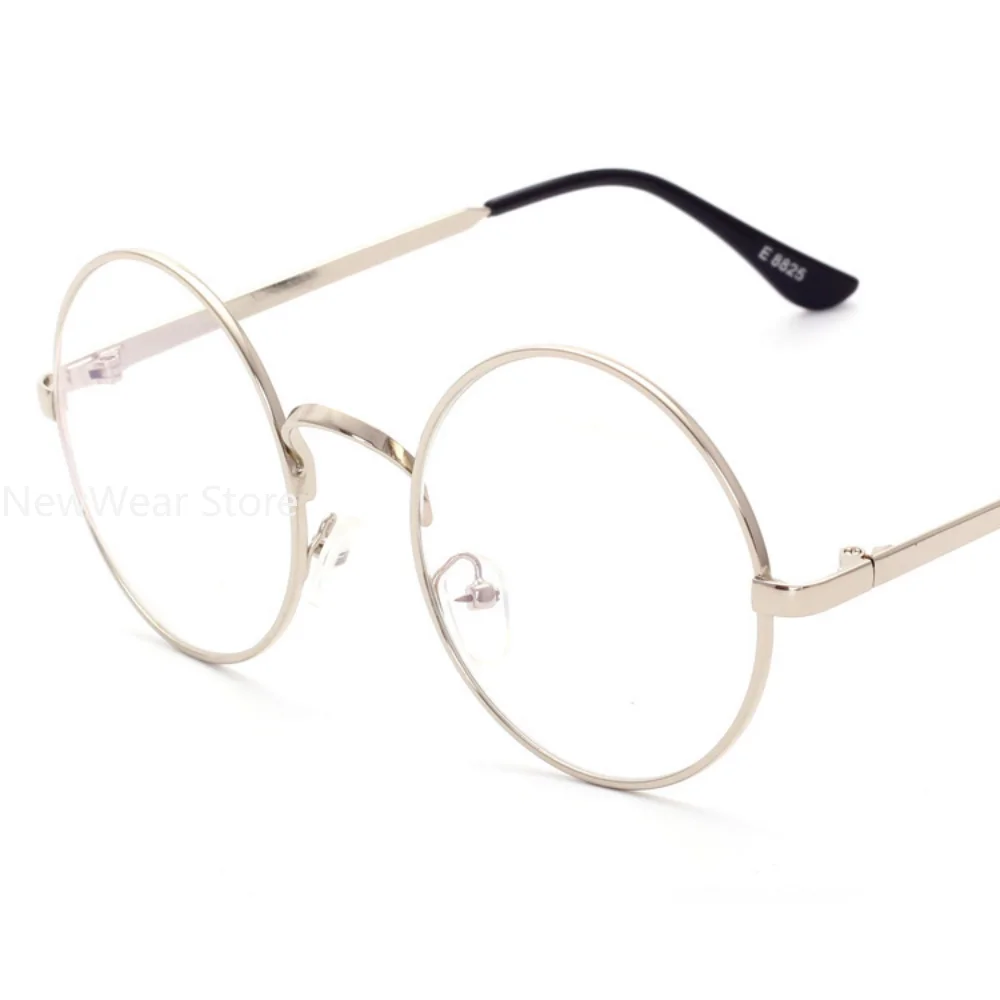 New Literature and Art Round Retro Frame Glasses Frame For Man and Woman Flat Mirror Facial Decoration Facial Modification
