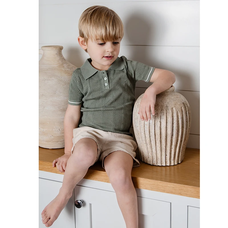 AP Boys SS24 Dressy Coordinates New Style Boys Fashion Blazer Cotton Children Overalls Kids Short Pants, #6606 6