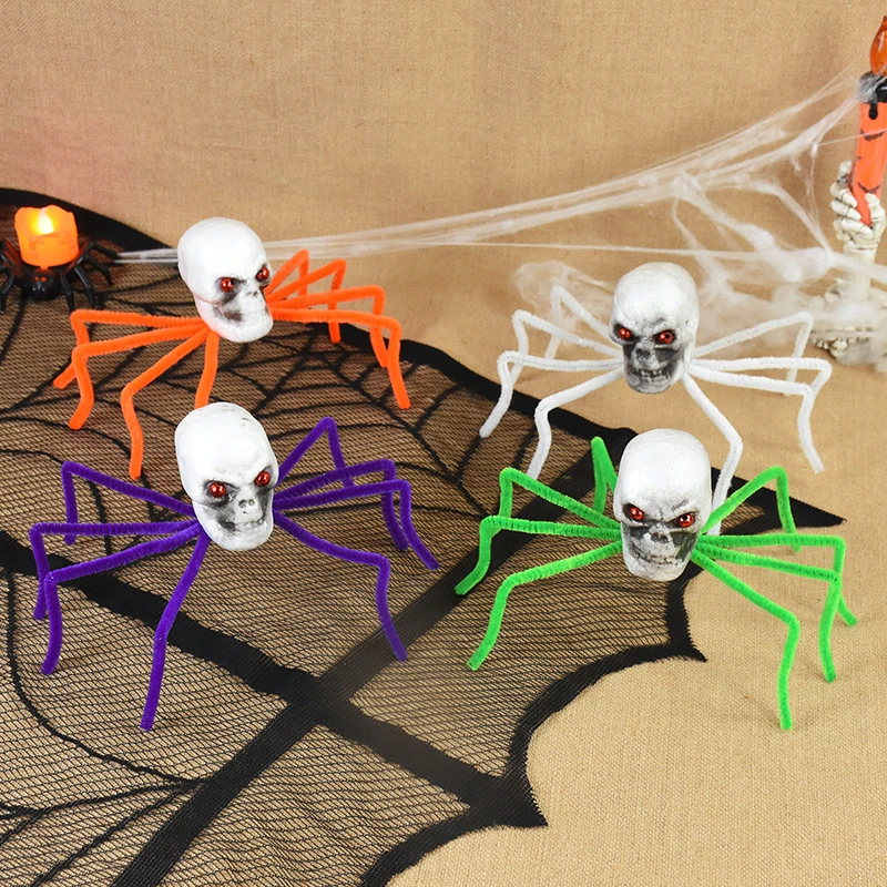 

Halloween Scary Foam Skull Skeleton Spider Halloween Party Decor For Home Bar Supplies Haunted House Horror Props Kids Trick Toy