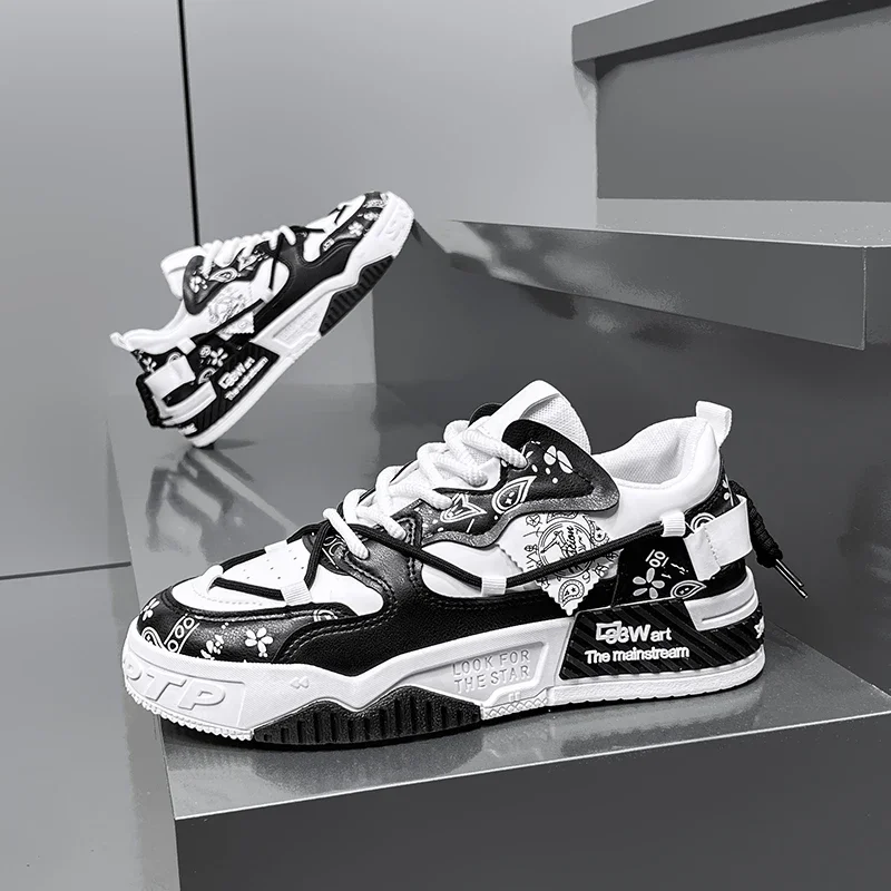 Men's Shoes 2025 New Summer All Casual Board Shoes Sports Thick Sole Increase Bread Shoes Non-slip Wear-resistant Casual Shoes