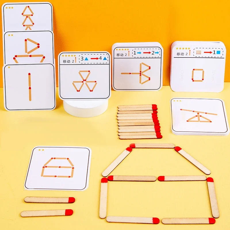 Montessori Wooden Logic & Geometry Puzzle Game for Kids - Educational DIY Toy for Critical Thinking