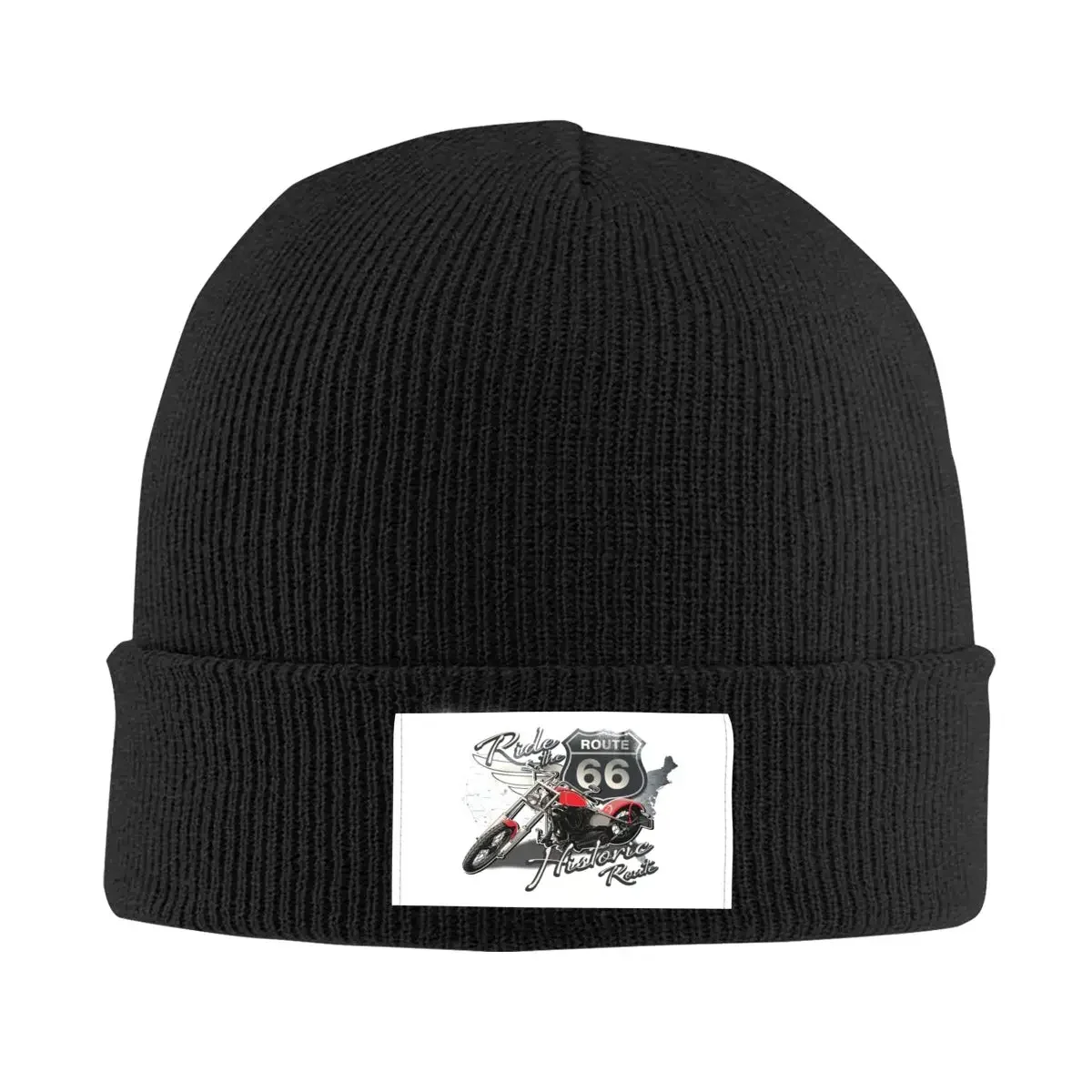 

Route 66 Travel Motorcycle Ride Bonnet Hat Knitting Hats Hip Hop Unisex Adult American Road Warm Winter Skullies Beanies Caps