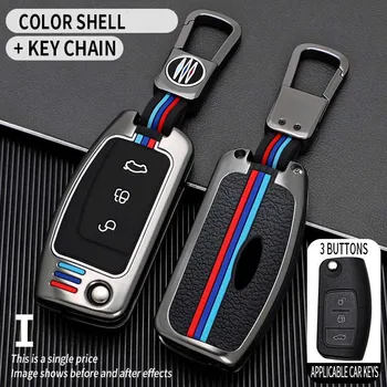 Custodia per telecomando chiave per Ford Fiesta Focus 2 Ecosport Kuga Escape Falcon B C Max Eco Sport Galaxy 3 pulsanti portachiavi automatico