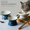 Japanese Style Cat Bowl Ceramic Double Bowl Anti Knock Food Bowl Dog Bowl Cat Drinking Bowl Automatic Drinking Pet Supplies 3