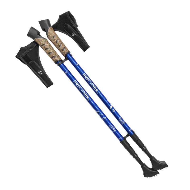 2PCS Foldable Walking Stick Trekking Pole for Hiking and Mountaineering Super Lightweight  Camping Equipment  Walking Cane 3