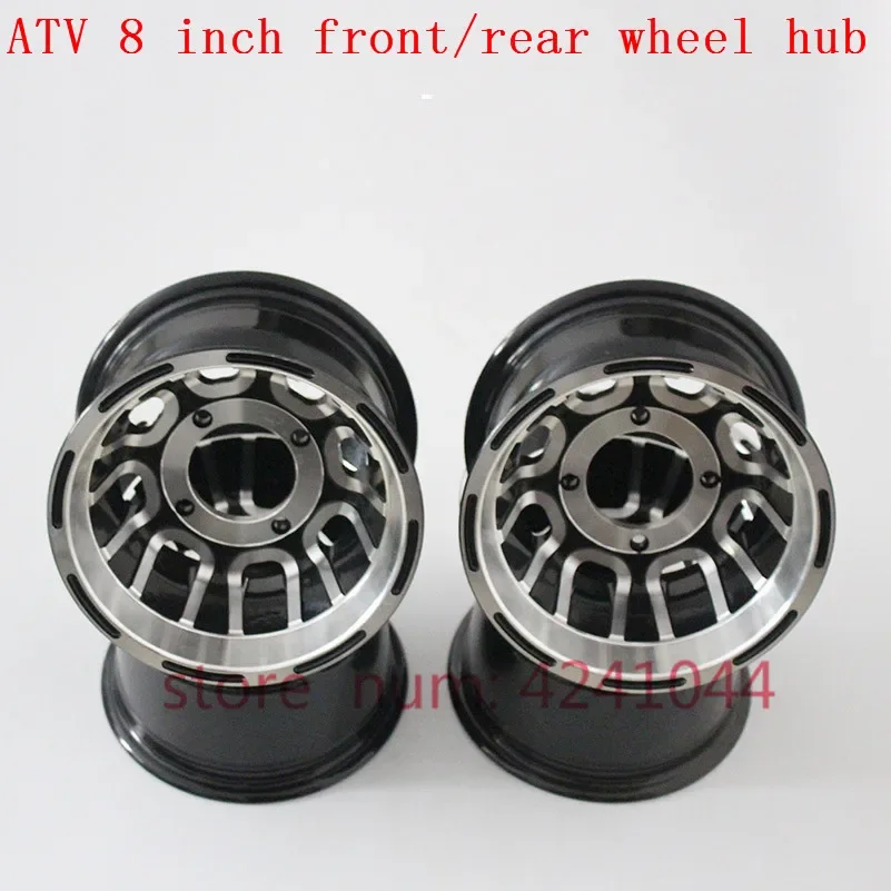 2PCS ATV accessories front rear wheel hub 8 inch go-kart off-road 4 aluminum rims for 21x7.00-8 20x9.50-8 19X7-8 tyre