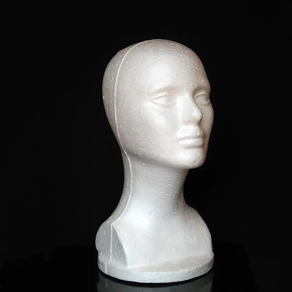 Présentoir de Perruques en Polystyrène Modèle de Tête de Femme, Modèle de Mannequin T1, Support de Perruque, Chapeau, Casque