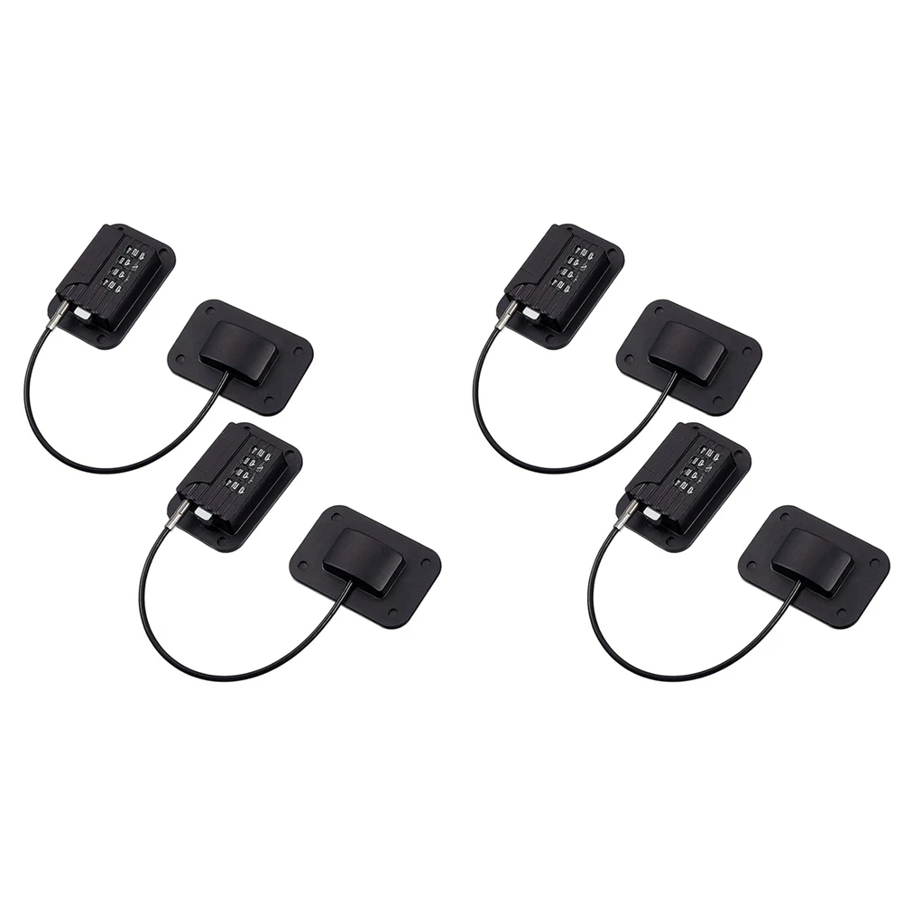 

4 Pack Refrigerator Lock Combination Coded,Fridge Lock for Kids Safe, Child Safety Cabinet Window Locks, Baby Door Lock