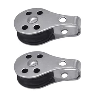 2Pieces 316 Stainless Steel Pulley Single Wheel Lifting Pulley Tools 2