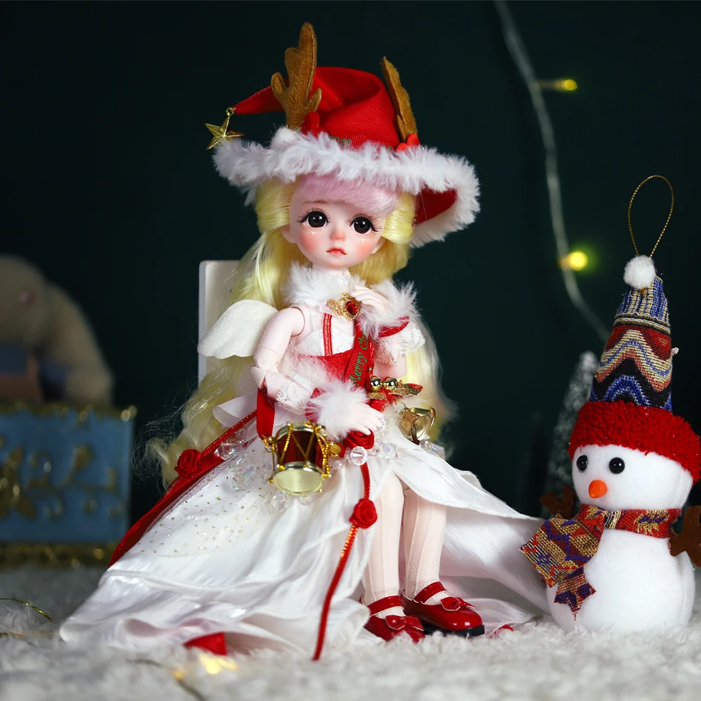 

DBS DREAM FAIRY Christmas Style Doll 1/6 BJD Name snow elf mechanical joint Body With makeup hair eyes clothes shoes 30cm SD