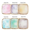 Natural Resin Stone Luxury Nail Art Palette Mix Color Drawing Pallet Gel Polish Display False Nail Tips Shelf DIY Manicure Tools 6